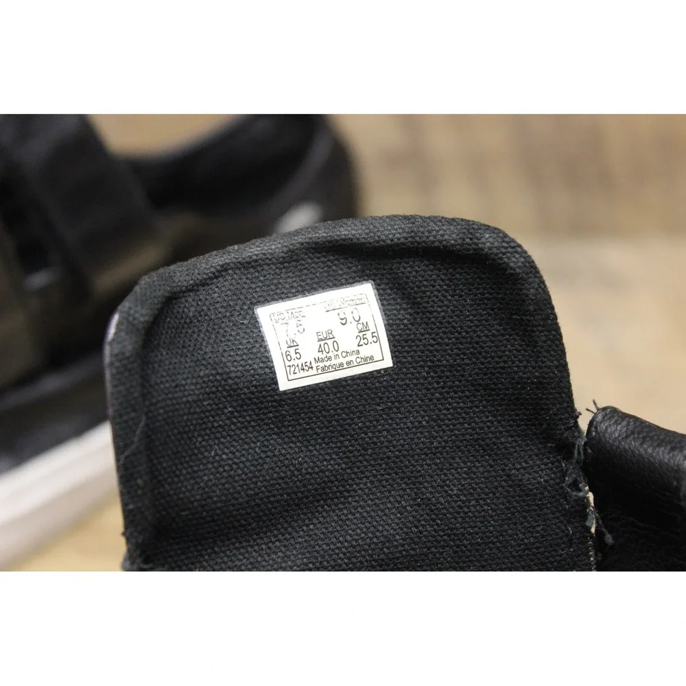 Vans Style 23 V Black Gunmetal Leather Unisex Skate Shoes Men's 7.5 Women's 9‎